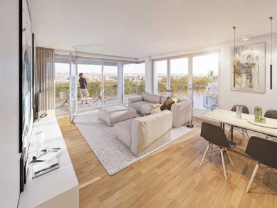 Wohnen in der ersten Reihe: 3-Zimmer-Wohnung mit Rheinblick