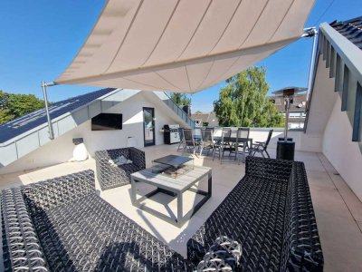 ***Luxuriöse Wohnung mit XXL Dachterrasse - Ruhig gelegen & fußläufig zur RÜ***