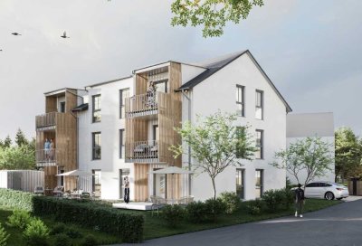 Garten größer als bei einem Haus – QNG Neubau in Regensburg