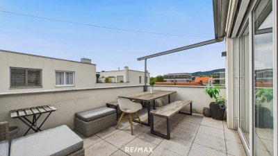Lichtdurchflutete Dachterrassenwohnung in zentraler Lage von Leonding
