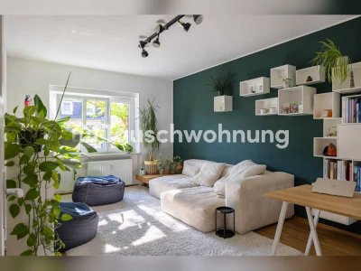 Tauschwohnung: Sonnig im 3. OG, schöne Wohnküche, Cafés vor der Haustür