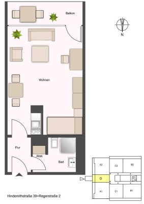 1-Zimmerwohnung in Mainz auf dem Lerchenberg