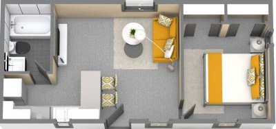 1,5-Zimmer-Wohnung!! Sehr hell und elegant