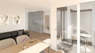 1-Zi.-Wohnung im 2. OG