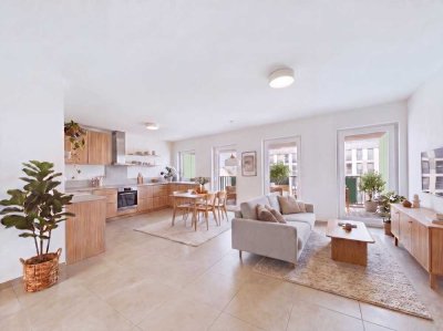 Rollstuhlgerechte 3-Zimmer-Wohnung mit großem Balkon - 017