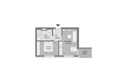 8,5% Baustartrabatt! Großzügige 2- Zimmer Neubau - Anlegerwohnung mit Loggia (37,64m²) in Graz/Gries