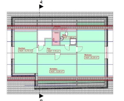 Wunderschöne, ruhige, helle 2-Zimmer-Wohnung DG kernsaniert gehobene Ausstattung in Baden-Steinbach