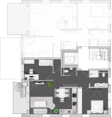 Ideale Investitionsmöglichkeit für Kapitalanleger und Familien - 3-Zimmer OG-Wohnung in Kirchhausen