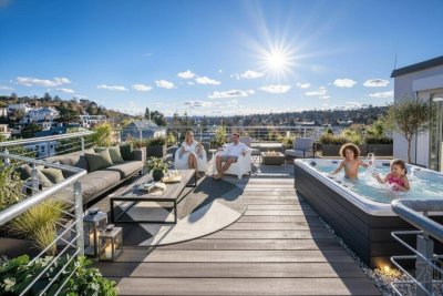 URBAN GREEN RESiDENCE - PENTHOUSE mit 56 m² Südterrasse, 98 m² Freiflächen &amp; Weitblick – provisionsfrei