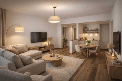 Stilvoll modernisiert 2025: Helle 2-Zimmer-Wohnung mit 49 m² in zentraler Lage