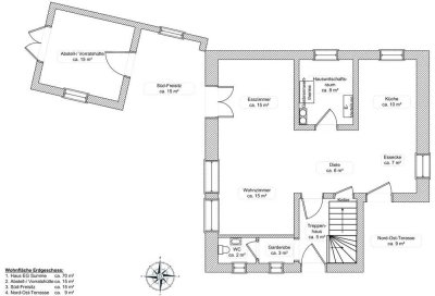 Fachwerkhaus im Ortskern Lohne mit Blick auf Lohner Teich