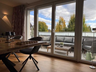 Exklusive, voll möblierte Dachgeschosswohnung mit Südwestbalkon am Godelsberg in Aschaffenburg