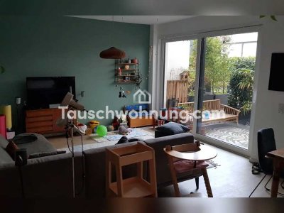 Tauschwohnung: 3 Zimmer Erdgeschoss - offene Küche - Terrasse und Innenhof