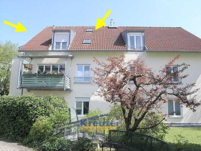 Hell * Ruhig * Schnuckelig - 2 Zi.-Galeriewohnung mit TG, Außenstellplatz, Terrasse + Keller !