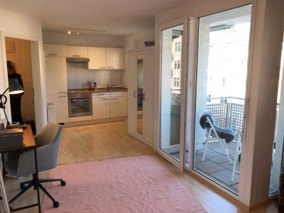 Für Studierende 1-Zi Whg im 3. OG mit Balkon, teilmöbliert