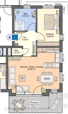 Stilvolle 2-Zimmer- Neubau-Wohnung in Münsingen
