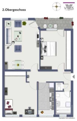 Teilsanierte 3-Zimmer-Wohnung mit Balkon, Gäste-WC, Garage uvm. in begehrter Lage von Ratingen-Mitte