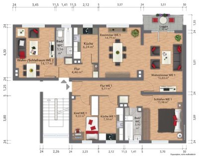 2x Eigentumswohnungen im Paket in Wiesbaden -  105 qm in Dotzheim