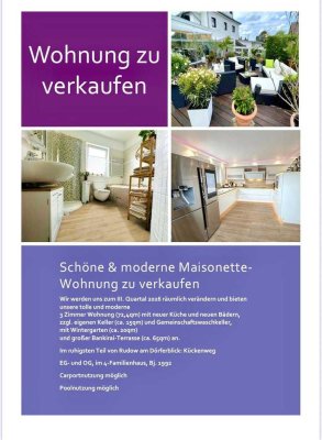 Moderne Maisonette Wohnung mit Pool & Wintergarten