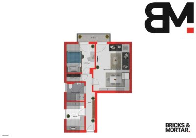 Energetisch Sanierte 2,5 Zimmerwohnung im Dachgeschoss