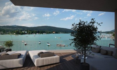 Anleger aufgepasst - SEESUITE mit gigantischer Aussicht in bester Lage und Seezugang am WÖRTHERSEE