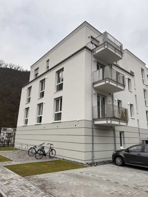 Neubau Penthouse Wohnung 2-3 ZKDB barrierefrei mit 3 großen Terrassen und Traumblick auf die Lahn