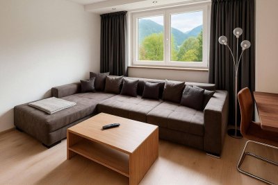 Alpine Lifestyle Wohnung mit Kachelofen, Badewanne und Balkon in Bruck an der Großglocknerstraße