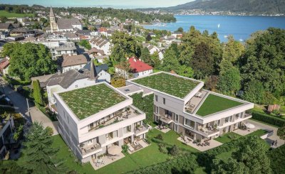ANLEGERWOHNUNG mit Blick auf den Schlosspark &amp; Traunstein - 2-Zimmer - große Loggia - zentral in Altmünster - NEUBAU