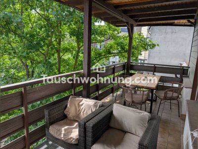 Tauschwohnung: 60 qm Wohnung Flingern Nord mit großem überdachtem Balkon