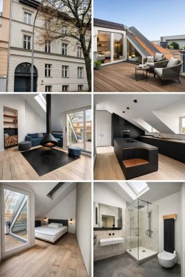 ECHTES GEBOTSVERFAHREN : Luxuriöse Dachgeschosswohnung als zentrales Hideaway in Berlin