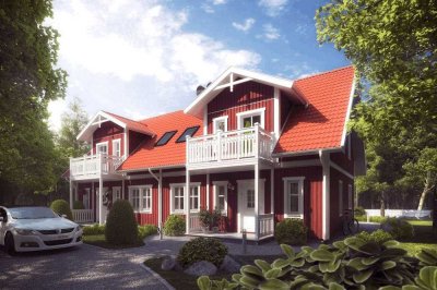 Mahlsdorf - Süd -Ihr Traum vom SCHWEDENHAUS (DHH) inkl. ca. 280 m² Grundstück