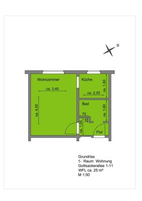 KLEIN und bald DEIN? 1-Zimmerwohnung ab 01.06.2025 zu mieten!