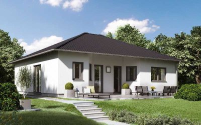 Modernes Wohnen im Bungalow mit Walmdach (inkl. Grundstück)