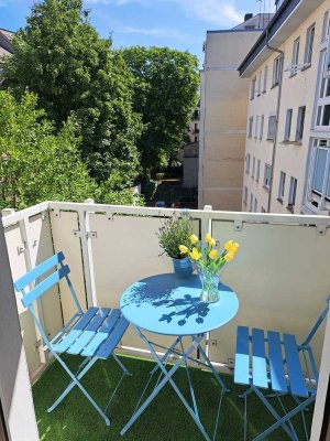 FREIE + sonnige 2-ZW m. BALKON (möbliert) / TOPLAGE NORDEND-WEST / PROVISIONSFREI v. PRIVAT