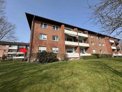 Mietfrei! Gut aufgeteilte 4 Zimmer- Erdgeschosswohnung mit südlich ausgerichtetem Balkon