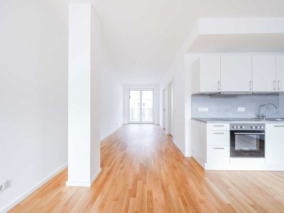 Neubau-2-Zi.-Wohnung mit Charme! Hochwertige Ausstattung, Loggia, Einbauküche!