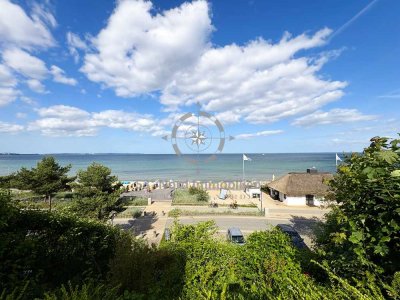 Lage,Lage,Lage! Komfortable Wohnung mit ruhigem Südbalkon direkt am Strand in erster Reihe.