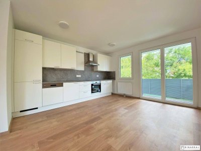 Moderne 2 Zimmer Neubauwohnung mit Terrasse (1.OG) | Einbauküche | Emmerberggasse | beziehbar ab 1. Juli 2026