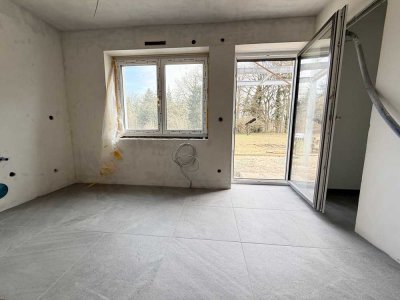 136 qm eigener Garten direkt vor der Terrasse! KfW 55 Energie A+ Eigentumswohnung im Gartengeschoss