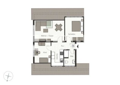 Attraktive Kapitalanlage! Vermietete 3-Zimmer-Dachgeschoss-Wohnung in S-Hedelfingen