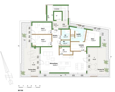 Neubau: Penthouse-Wohnung mit zwei Terrassen in sonniger Lage von Telfs