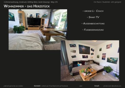 Paradise Hötting – 5 Zimmer / Garten - SÜD / TG. Parken