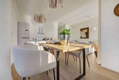 Elegantes Familiendomizil am Wasser: Neubau-Wohnung mit 4 Zimmern – 2 Bäder – Aufzug - Stellplatz