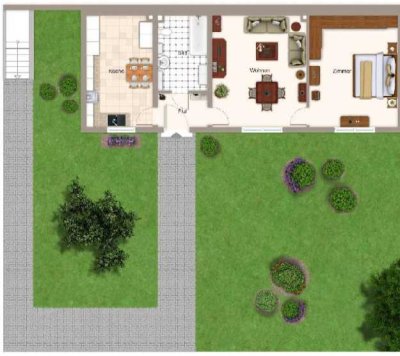 Ruhige 2-Zimmer Erdgeschosswohnung mit eigenem Garten in Köln-Rondorf
