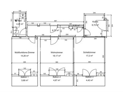 Tauschwohnung: Suchen 4 Zi. Wohnung, Altbau mit Balkon