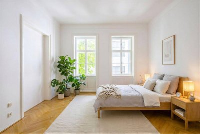 Das Stadtleben in Ruhe genießen: Stil-Altbauwohnung nebst Neubaugasse an der Grenze 7./8. Bezirk