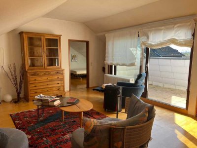 Schöne Maisonette Wohnung mit unverbautem Blick auf die Weinberge und den Haardtrand