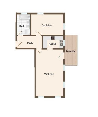 Gepflegte, vermietete 2-Zimmerwohnung mit Garten in Freilassing, Ortsteil Hofham - inkl. TG Platz.