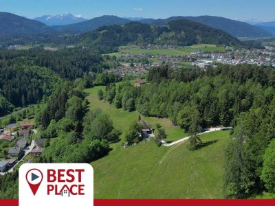 Seltene Alleinlage mit Aussicht - 3.75 ha am Stadtrand - eigenes Wasser