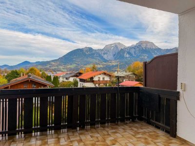Am Königssee - schöne 3-Zim.-Maisonette-Wohnung mit Ausblick auf die Alpen mit Außenstellplatz